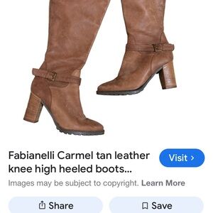 Fabianelli Carmel Brown Leather Knee High Boots